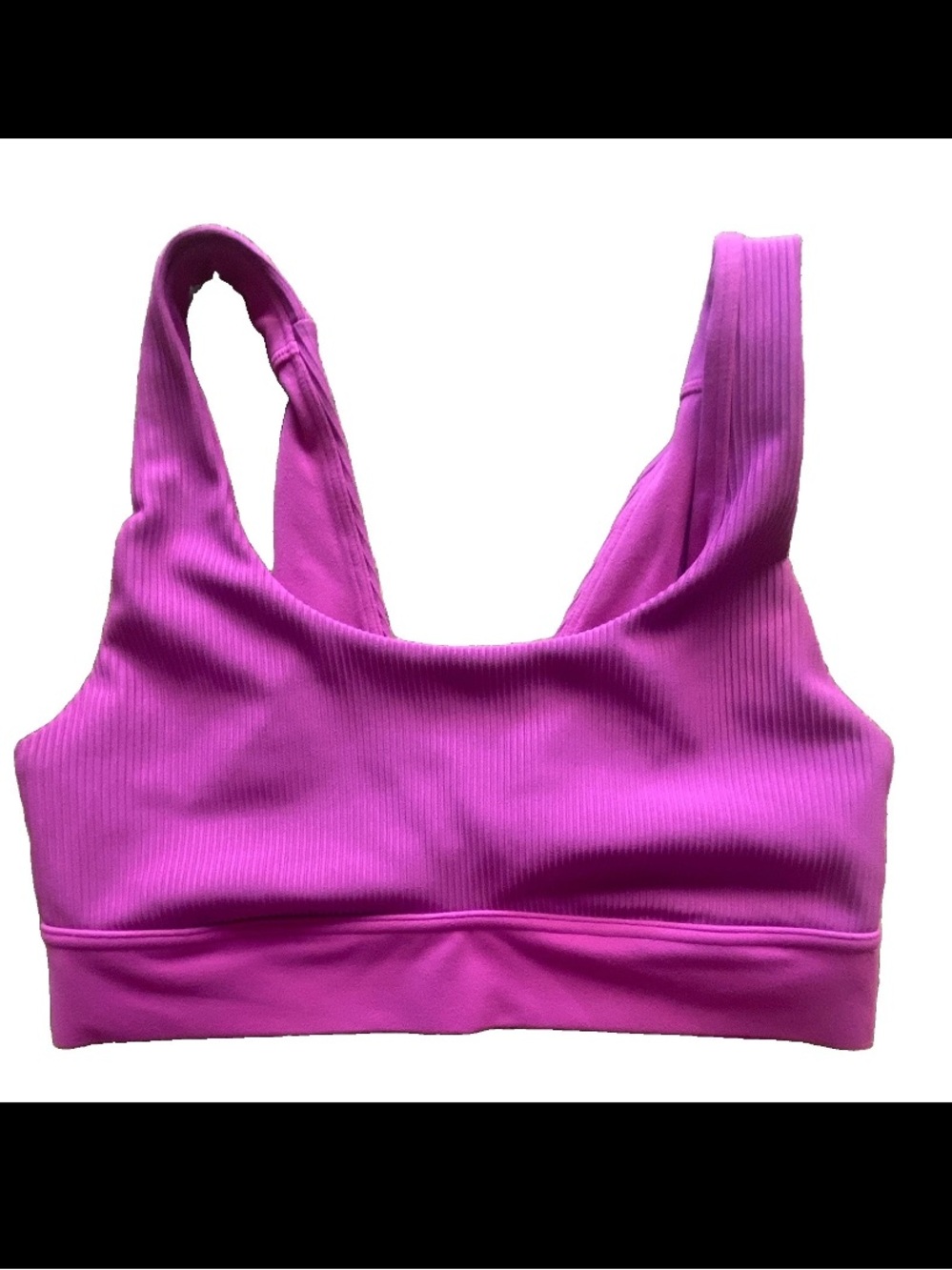 Athleta Women's Ribbed Scoop Sports Bra Fuschia Pink